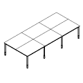 Mitarbeiter Schreibtisch - bench 6-osobowy  PS-A6-202-1 P-Square