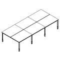 Mitarbeiter Schreibtisch - bench 6-osobowy - PS-B6-202-1 P-Square